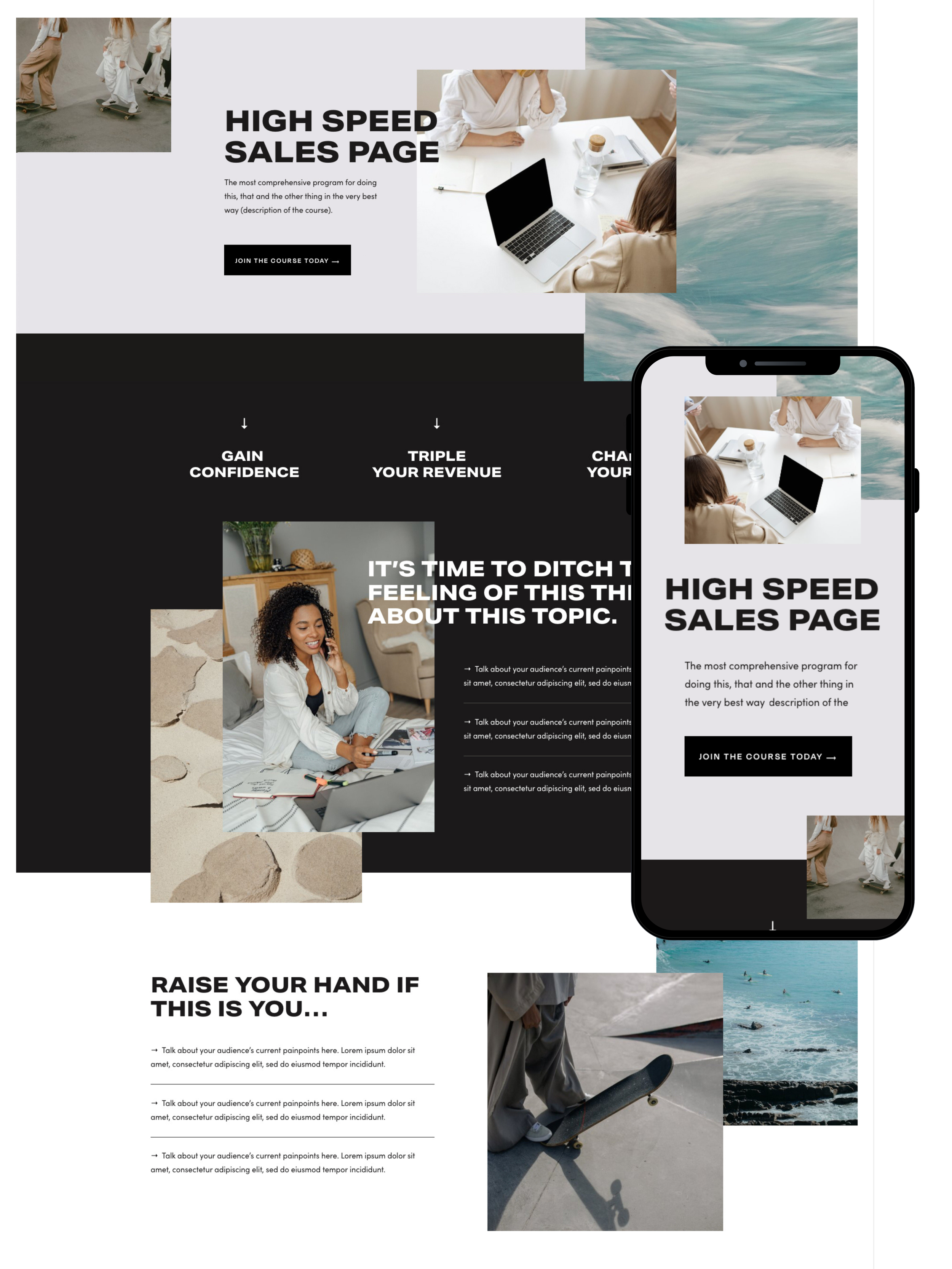Sales Page Design | Elite Launch Design - Create in Maldives for Higher Conversions