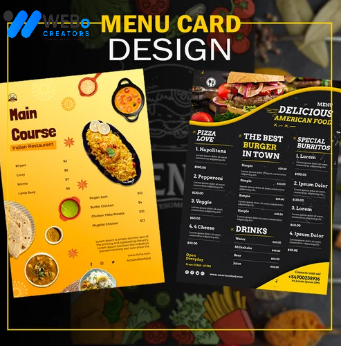 Restaurant digital menu board Maldives menu printing services online food menu design 2026